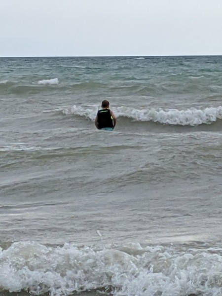 Jumping in the waves
