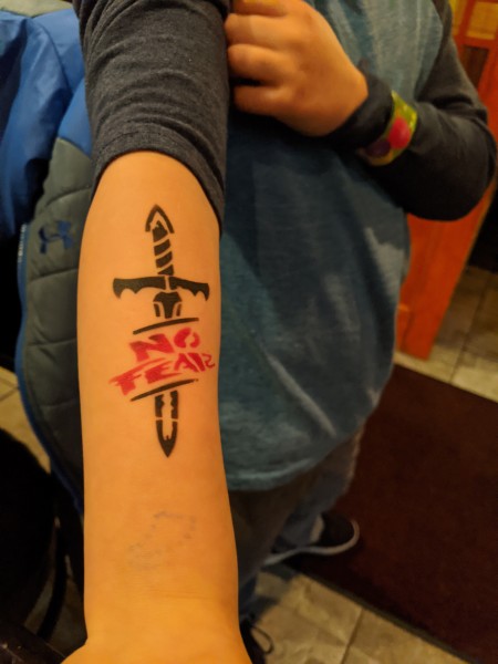 Tattoo #2 at dinner