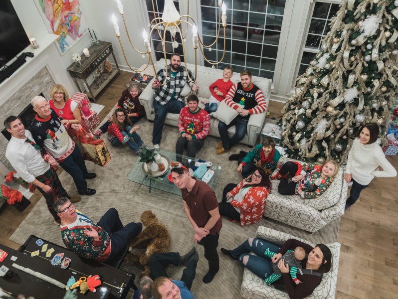 Ugly Sweater Party with Family