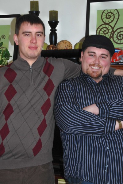 Nick and his brother looking dapper