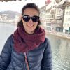 Standing on the chapel bridge in Old Town, Lucerne