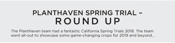 PlantHaven eBrief Newsletter - April Recap, 2018