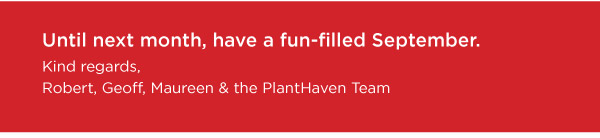 PlantHaven eBrief Newsletter - September 2018