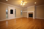Living with fireplace