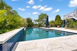 Saltwater Inground Pool with Waterfall