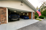 Attached garage with plenty of storage space