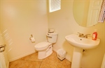 Powder room at entry