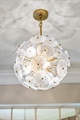 Eye-catching light fixture in the entryway.