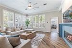 Light and bright living area with lots of windows