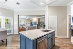 Kitchen opens right into living room. 