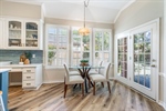 Perfectly sized breakfast nook with updated light