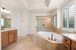 Primary bath with split vanities 