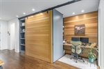 Office with Storage Closet and Shelving