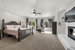 Master Suite includes a fireplace  Deck access!