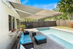 Pool Deck with Electric Awning