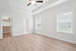 Primary suite with tray ceiling.