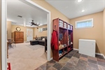 Fantastic mud room to corral shoes and jackets