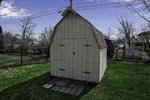 Backyard has storage shed