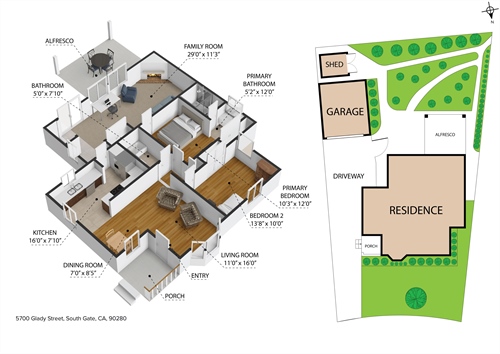 5700 Glady Street,  South Gate, CA 90820