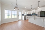 Light and bright dining area.