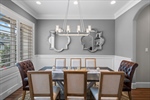 Formal dining room showcases the millwork in home