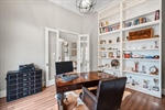 Private study with built-ins and high ceiling