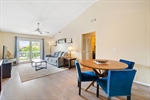 The great room is open to the dining room.