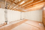 The home features spray foam rafters.