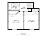 Bedroom level floor plan.