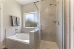Soaking tub. Separate shower. Large window