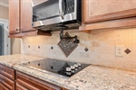 Cooktop and built in microwave.