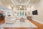 Coffered ceilings in the great room.