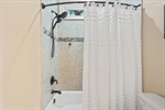 Shower over tub.