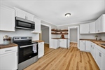 Abundant cabinetry with new shaker doors.