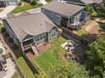 Aerial view of the backyard
