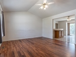 Vaulted Ceiling And Wood Look Vinyl Plank Flooring