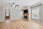 Great room with refreshing lighted ceiling fan.