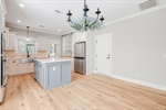 The dining room is open to the kitchen.
