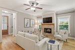 Smooth ceilings and ceiling fan.