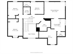 Upper level floor plan.
