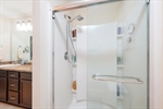 Separate walk in shower.