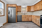 Modern appliances and hickory cabinets