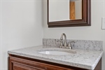 Updated bathroom with newer vanity and granite