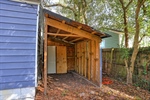 Shed for additional storage.