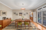 Dining room with access to outdoor back deck