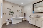Her side of Primary Bath has pedestal tub