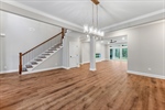 Off the foyer is the formal dining room.