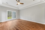 Tray ceiling and beautiful fixtures.