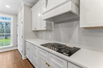 Drop in stove and cabinet vent hood.