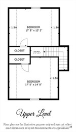 Upper level floor plan